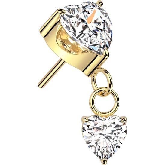 Titanium top heart zirconia prong setting Push-In - Image 4
