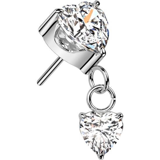 Titanium top heart zirconia prong setting Push-In - Image 5