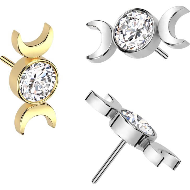 Titanium top moon zirconia bezel setting Push-In - Image 3