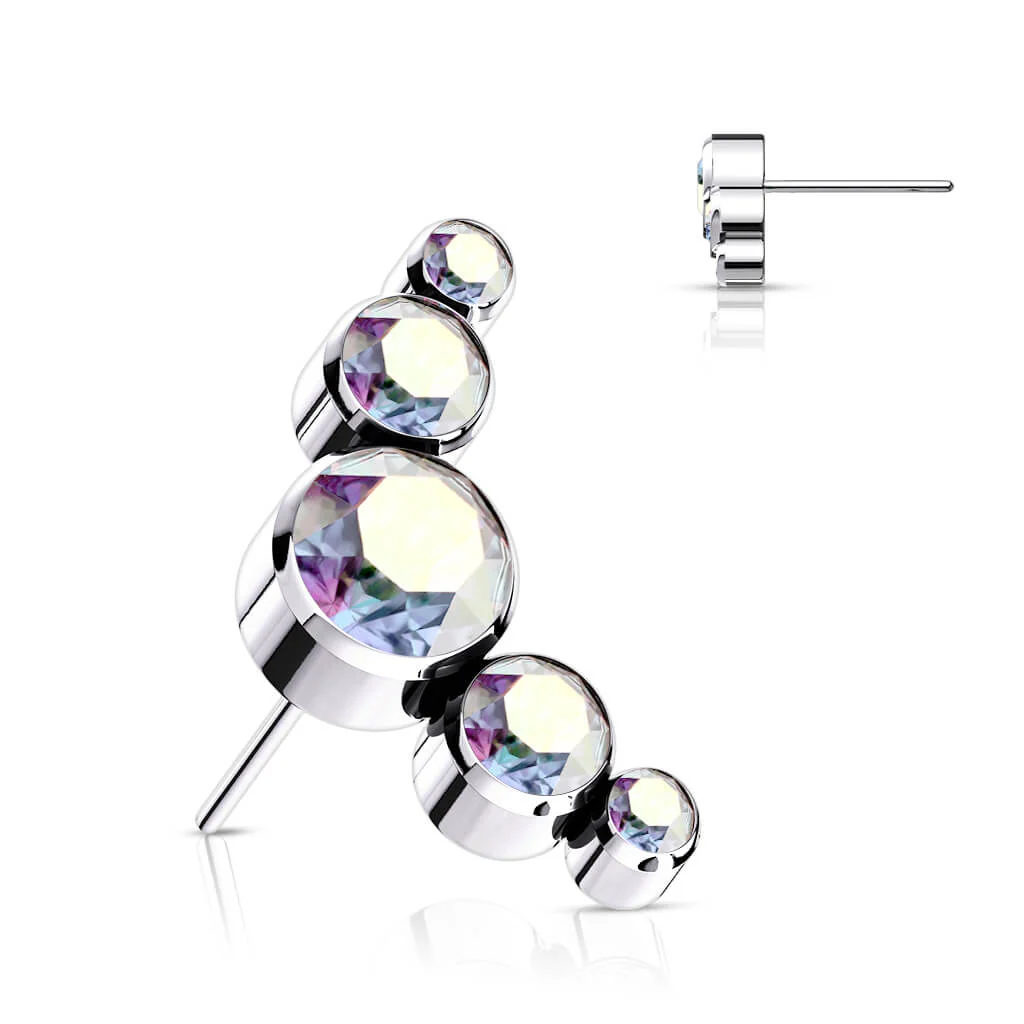 Titanium top 5 zirconias bezel setting Push-In - Image 5