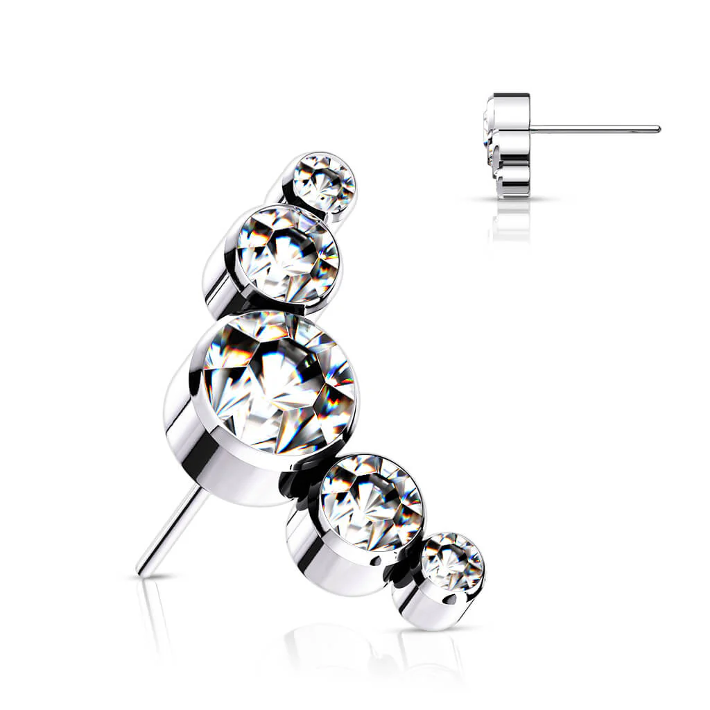 Titanium top 5 zirconias bezel setting Push-In - Image 6