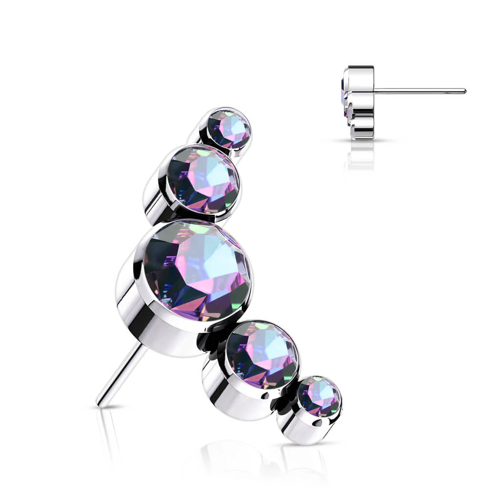 Titanium top 5 zirconias bezel setting Push-In - Image 9