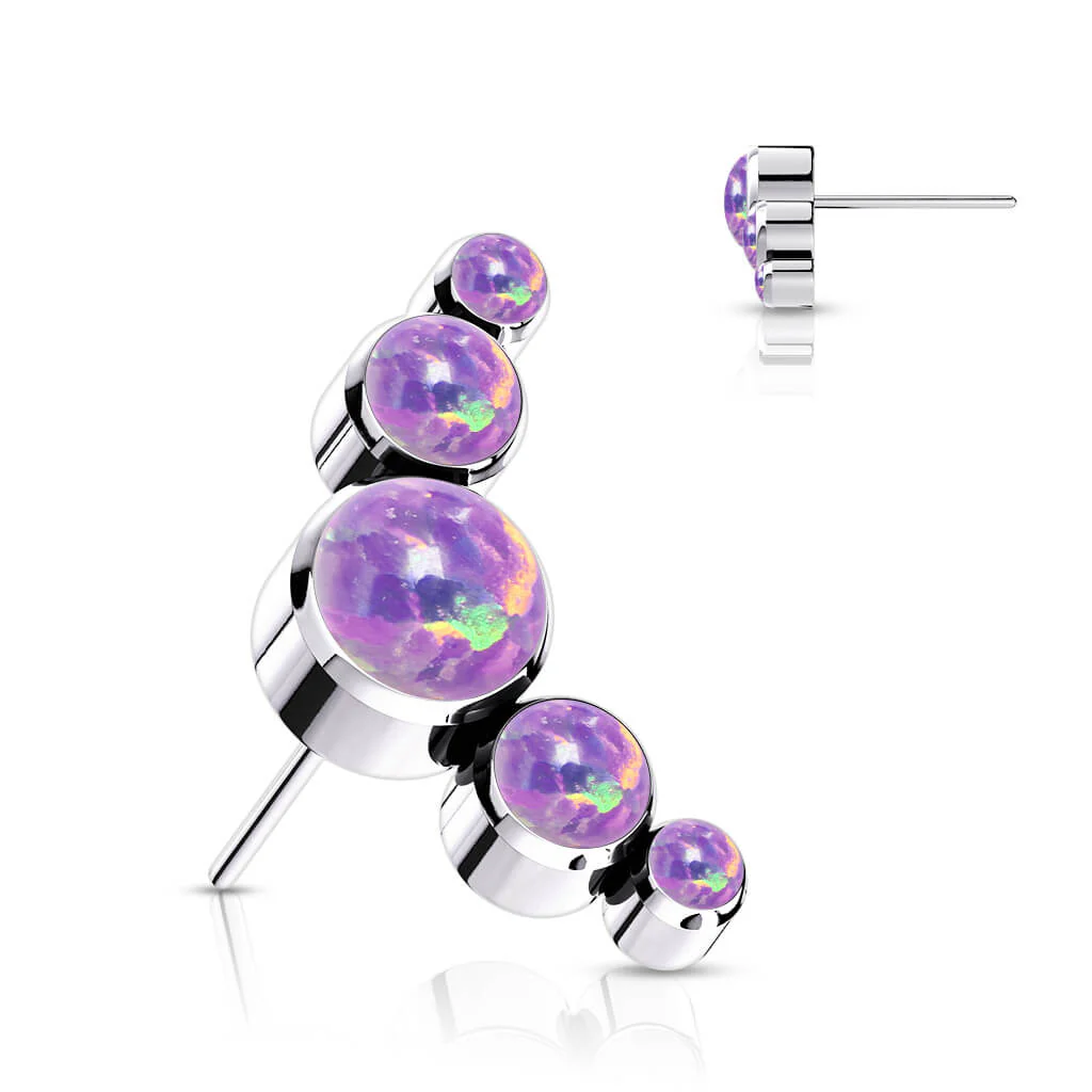 Titanium top 5 opals bezel setting Push-In - Image 6