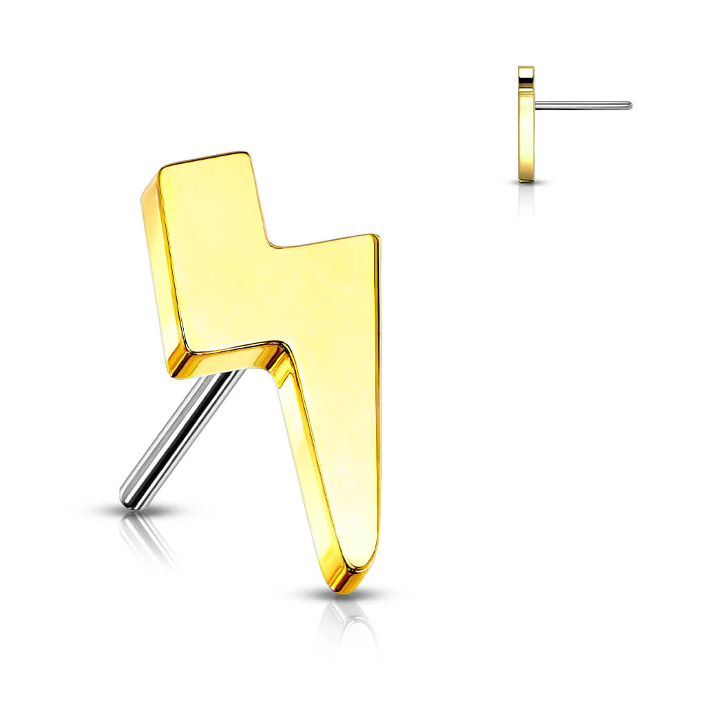 Titanium top flat lightening bolt Push-In - Image 2