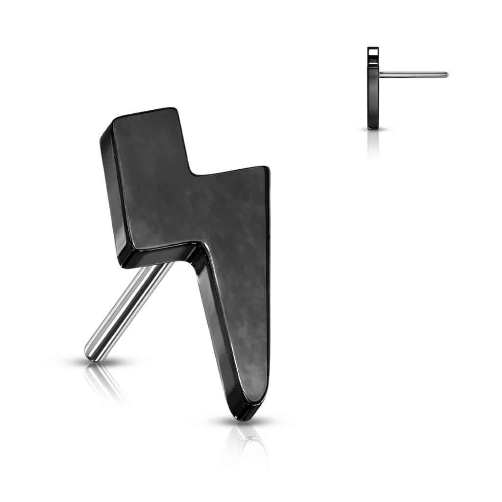 Titanium top flat lightening bolt Push-In - Image 4