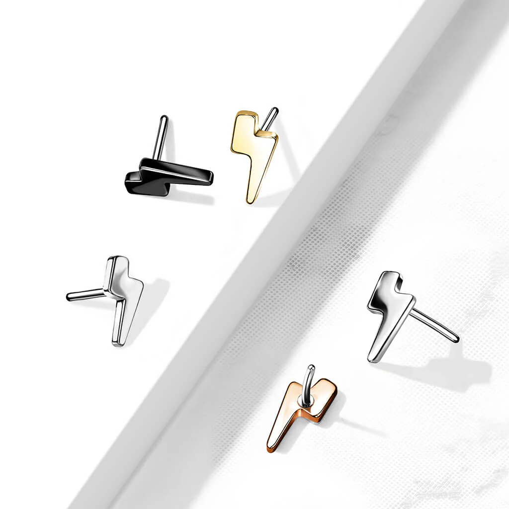 Titanium top flat lightening bolt Push-In - Image 7