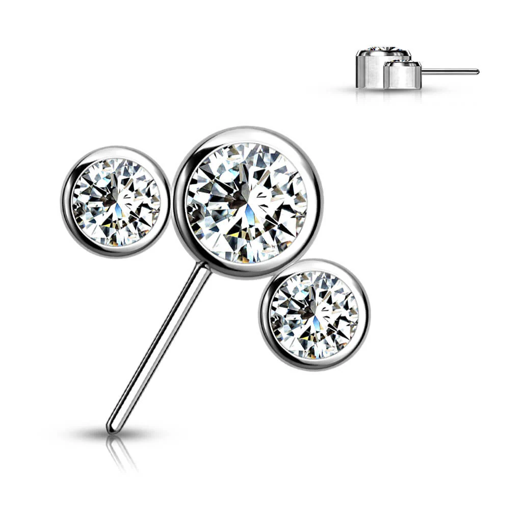 Titanium top 3 zirconias bezel setting Push-In - Image 7
