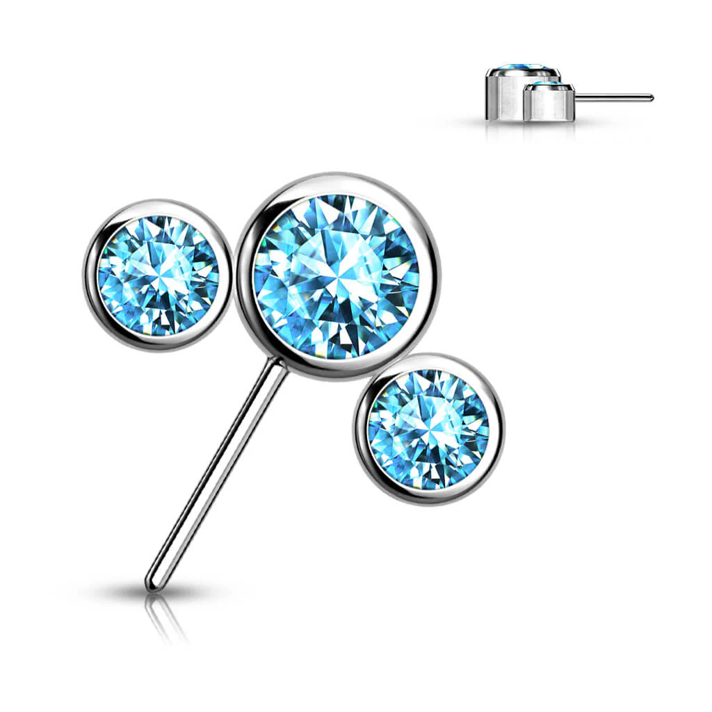Titanium top 3 zirconias bezel setting Push-In - Image 9
