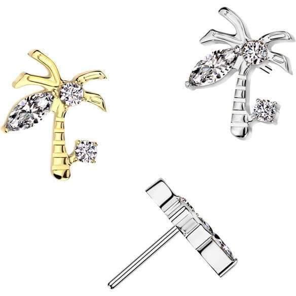 Titanium palm tree zirconia Push-In - Image 3