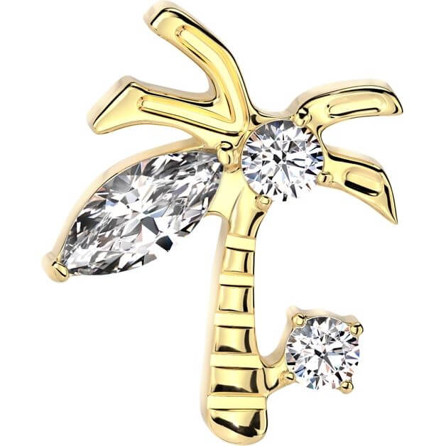Titanium palm tree zirconia Push-In - Image 4