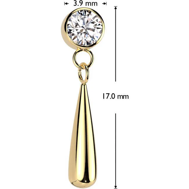 Titanium zirconia tear dangle Push-In - Image 2