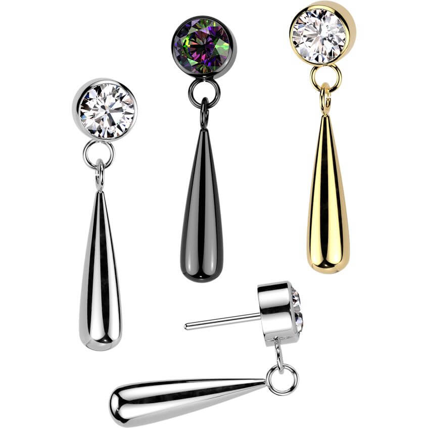 Titanium zirconia tear dangle Push-In - Image 3