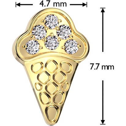 Titanium ice cream cone zirconia Push-In - Image 2