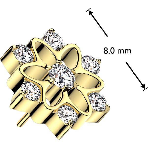 Titanium flower zirconia Push-In - Image 2