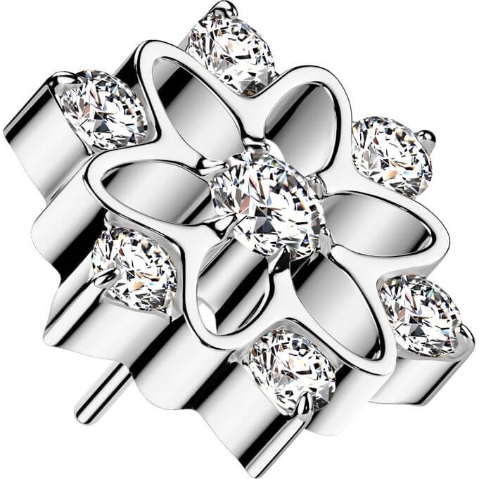 Titanium flower zirconia Push-In - Image 5