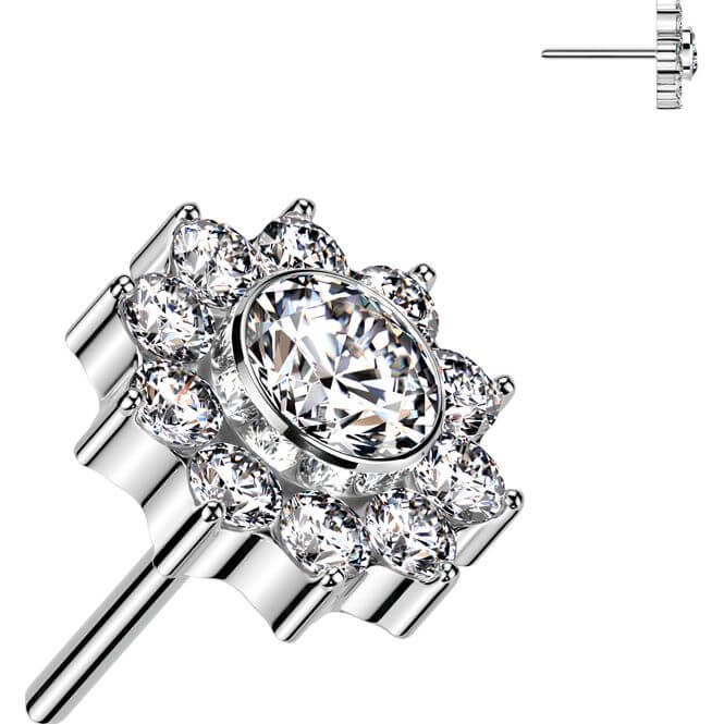 Titanium top flower zirconia Push-In - Image 5
