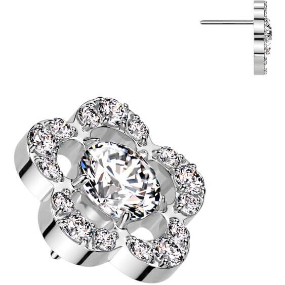 Titanium top flower zirconia Push-In - Image 4