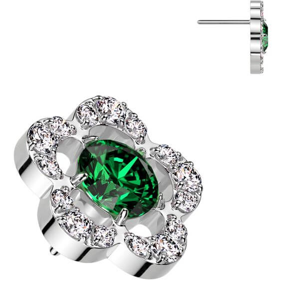 Titanium top flower zirconia Push-In - Image 6