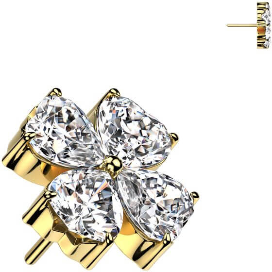 Titanium top flower zirconia Push-In - Image 3