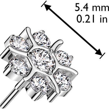 Titanium flower zirconia Push-In - Image 2