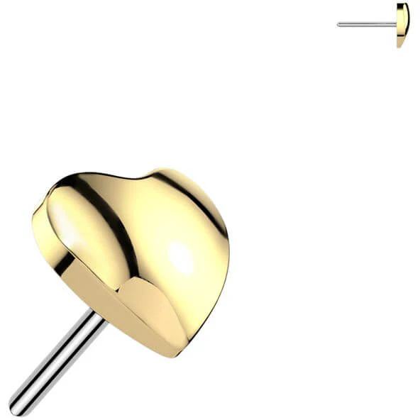 Titanium top heart Push-In