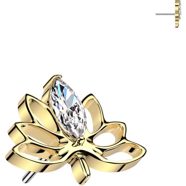 Titanium top lotus flower zirconia Push-In - Image 3