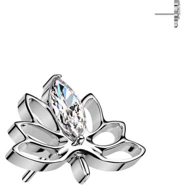 Titanium top lotus flower zirconia Push-In - Image 4