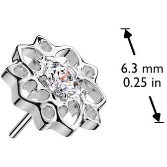 Titanium top flower zirconia Push-In - Image 2