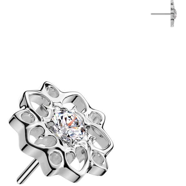 Titanium top flower zirconia Push-In - Image 4