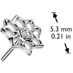Titanium top lotus flower zirconia Push-In - Image 2