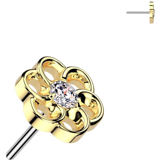 Titanium top flower zirconia Push-In - Image 3