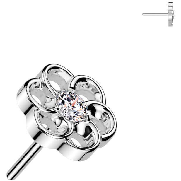 Titanium top flower zirconia Push-In - Image 4