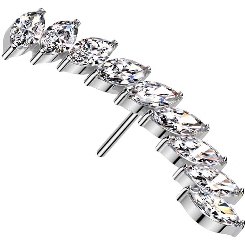 Titanium top long curved zirconias Push-In