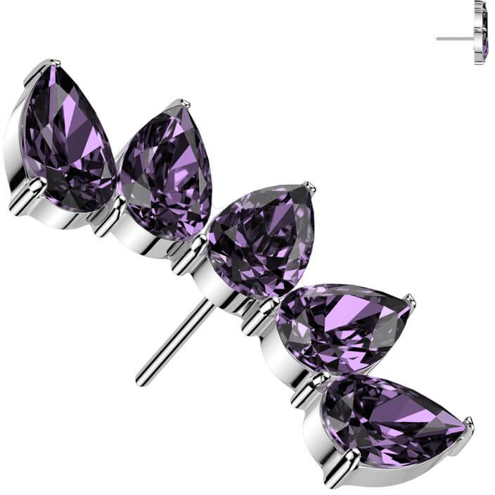 Titanium top 5 teardrop zirconias Push-In - Image 5