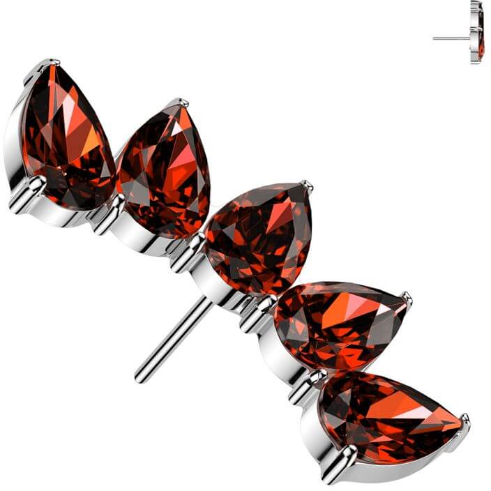 Titanium top 5 teardrop zirconias Push-In - Image 6