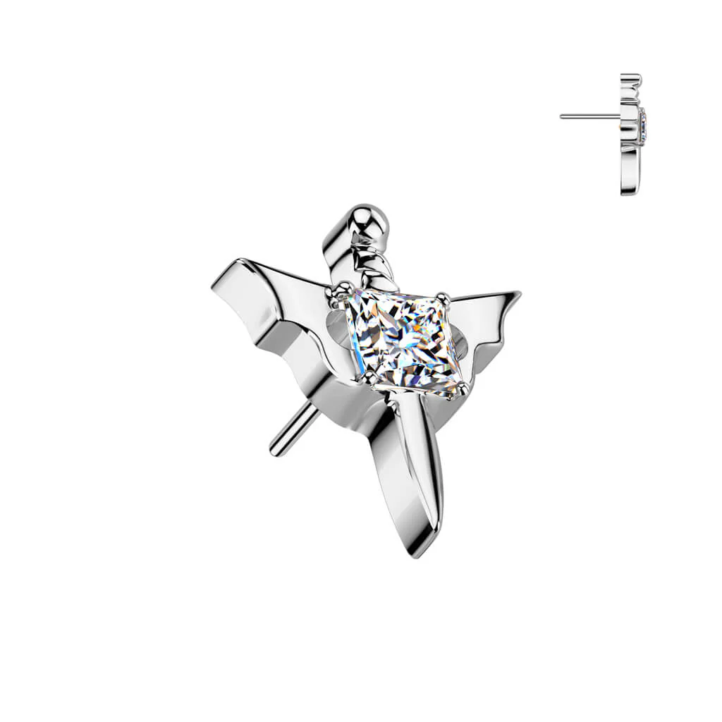 Titanium top dagger bat wings zirconia Push-In - Image 4