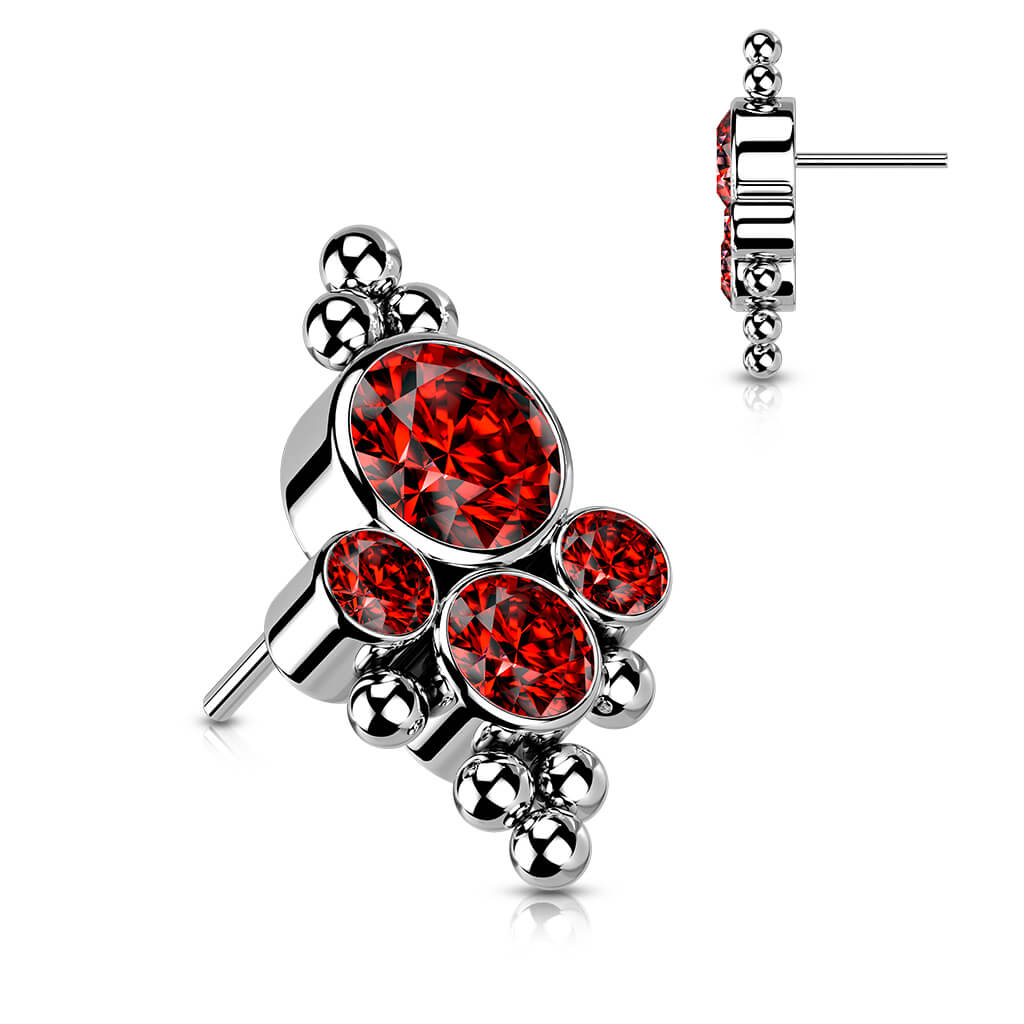 Titanium top 4 zirconias beaded balls Push-In - Image 9