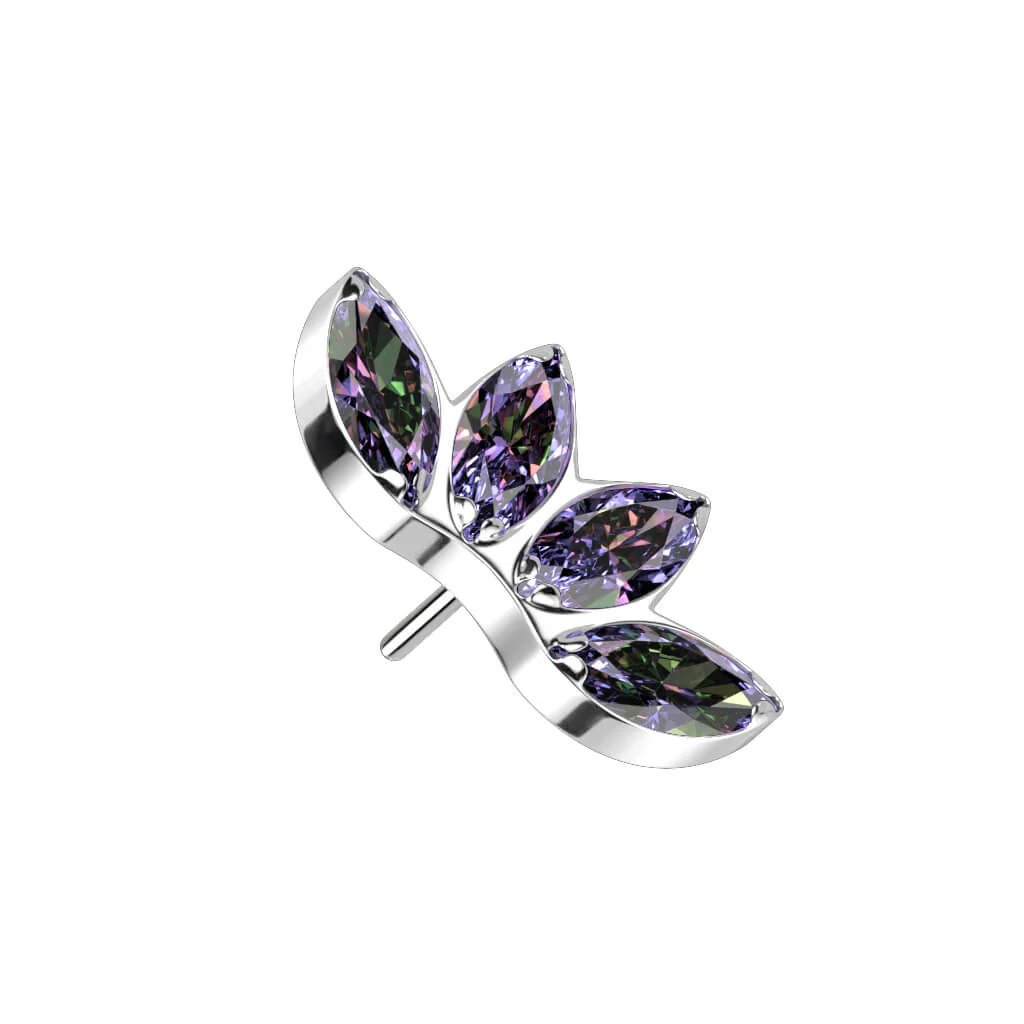 Titanium top marquise cut zirconias Push-In - Image 11