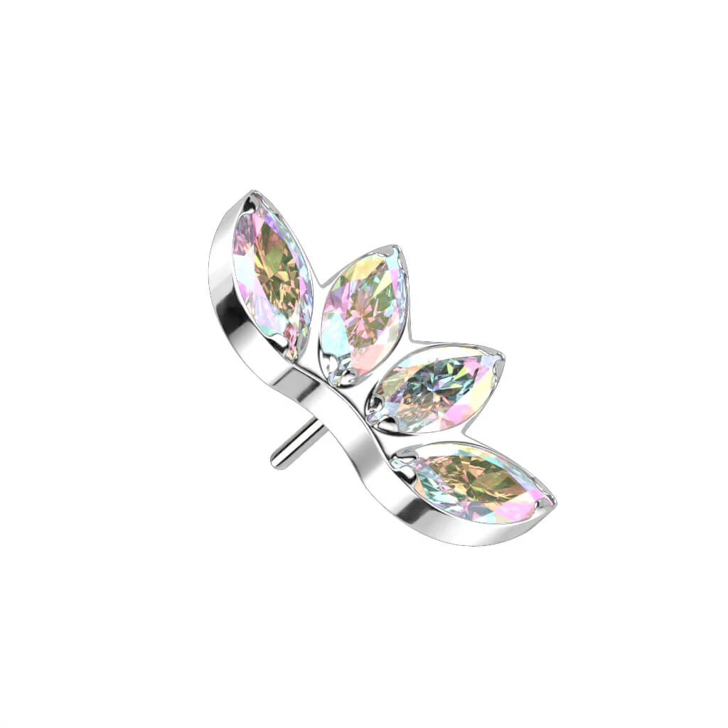 Titanium top marquise cut zirconias Push-In - Image 2
