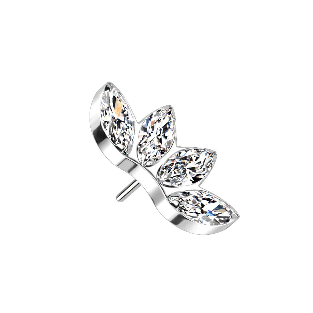 Titanium top marquise cut zirconias Push-In - Image 4