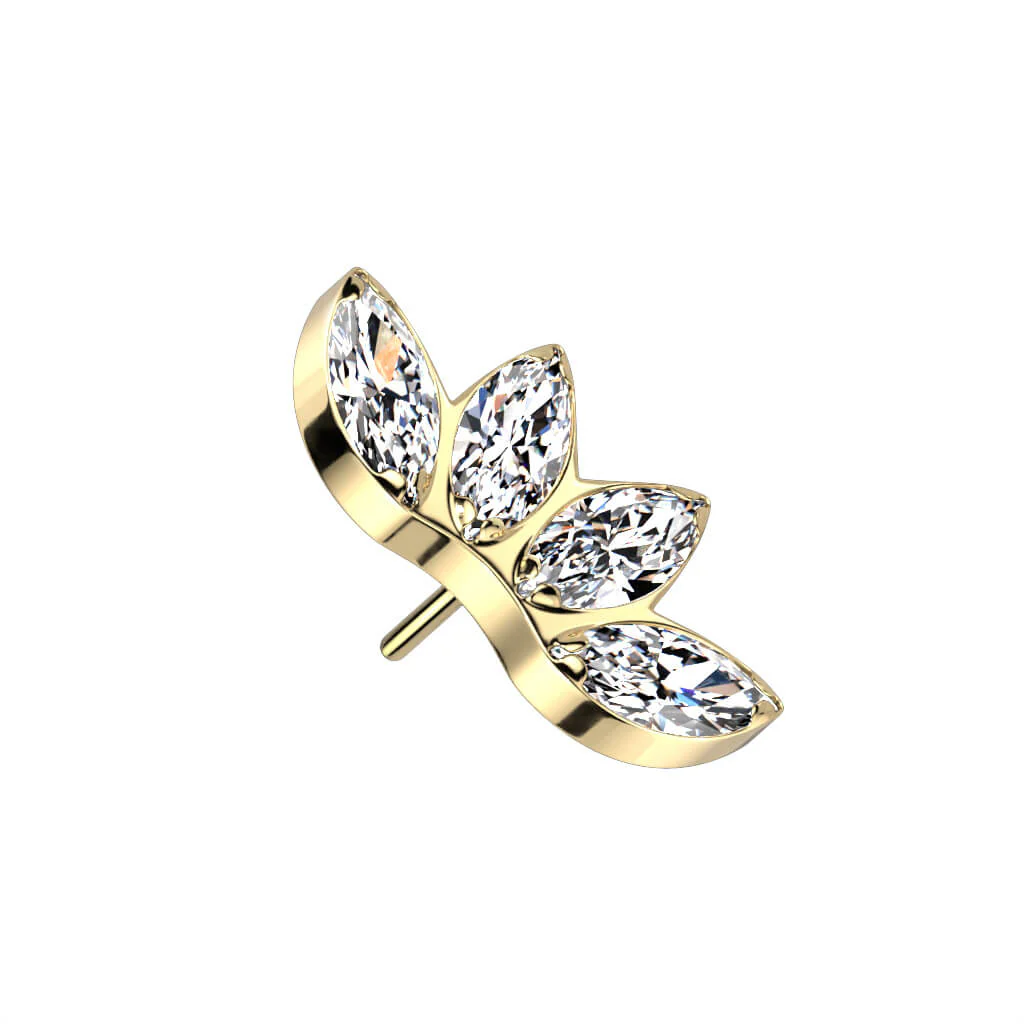 Titanium top marquise cut zirconias Push-In - Image 6