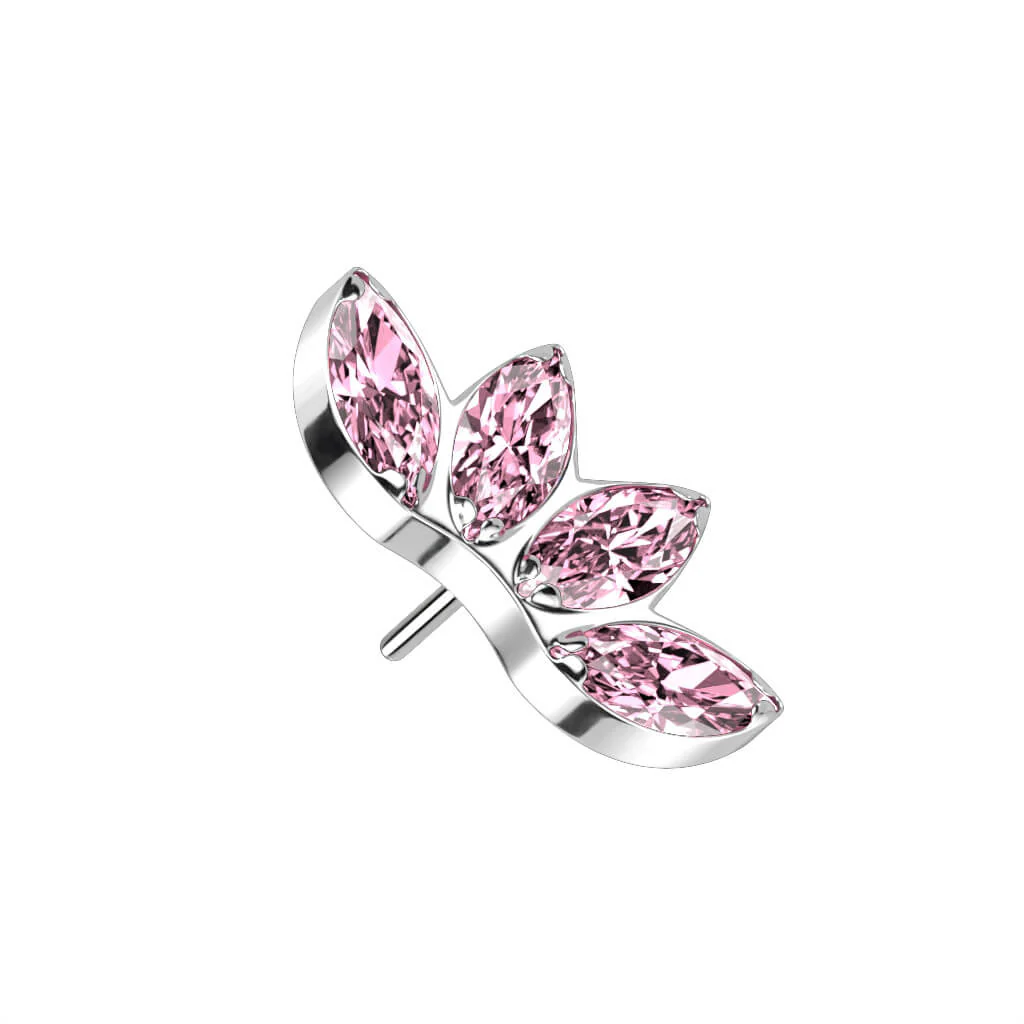Titanium top marquise cut zirconias Push-In - Image 8