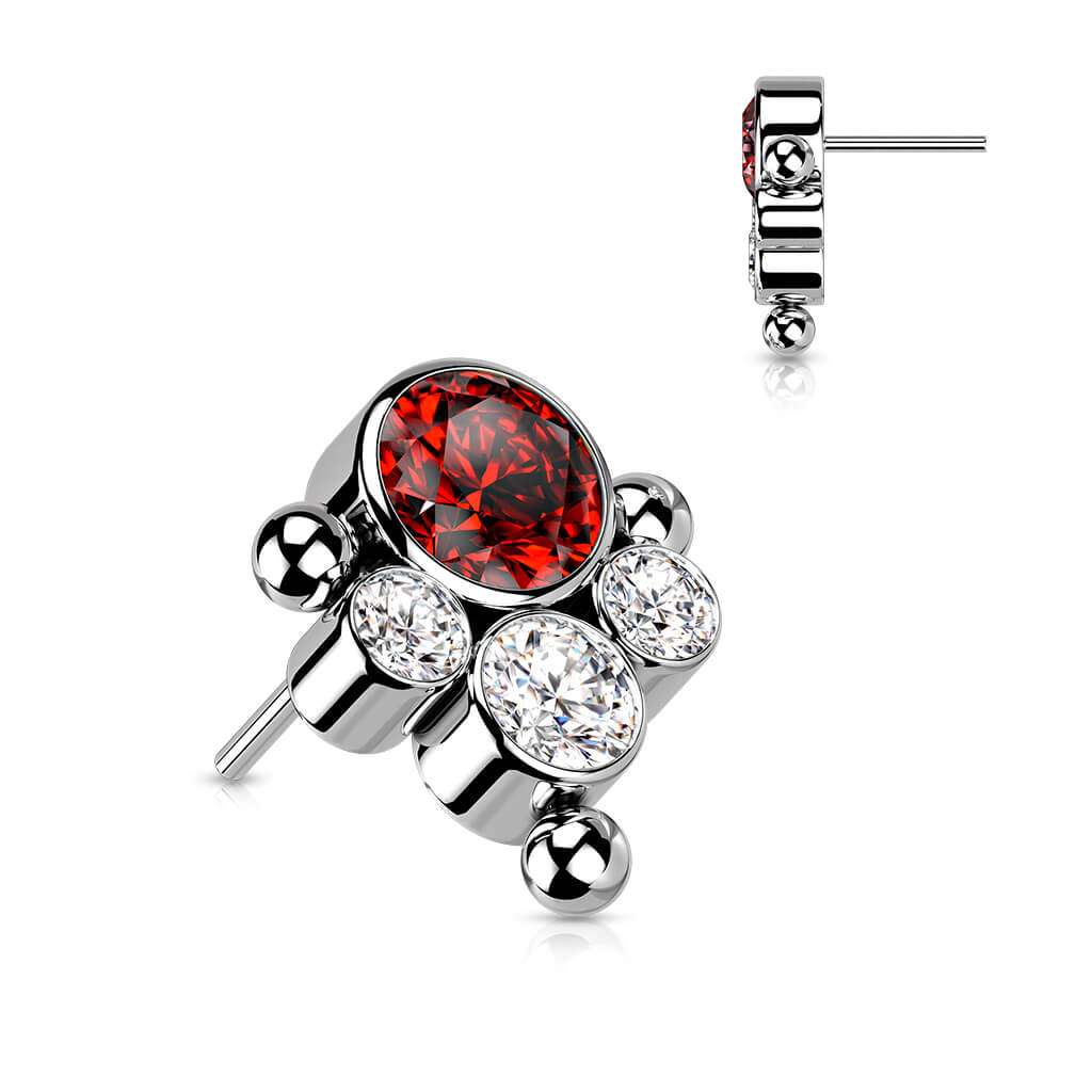 Titanium top 4 zirconias beaded balls Push-In - Image 10