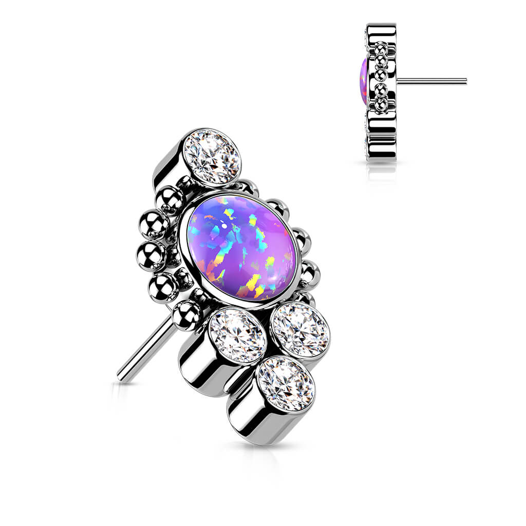 Titanium top 5 zirconias beaded balls Push-In - Image 6