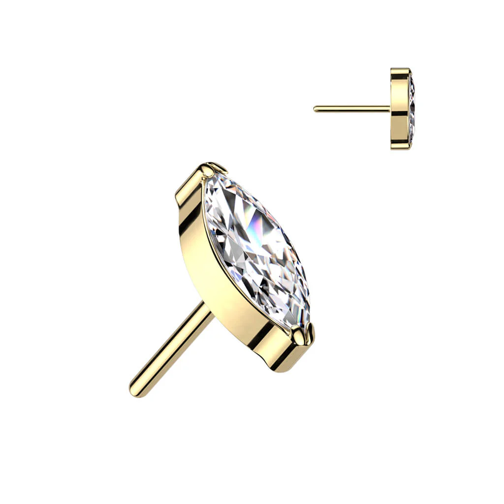 Titanium Top Marquise Cut Zirconia Push-In - Image 6