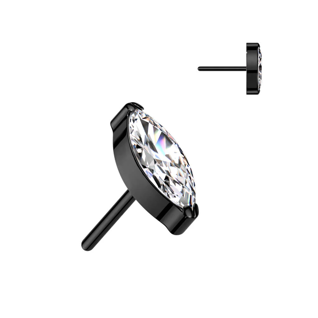 Titanium Top Marquise Cut Zirconia Push-In - Image 8