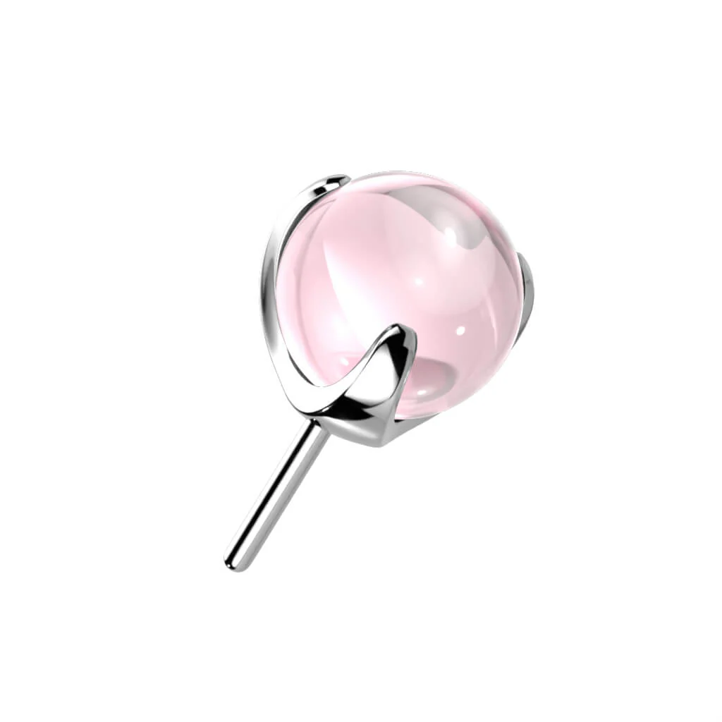 Titanium top glass ball claw setting Push-In - Image 3