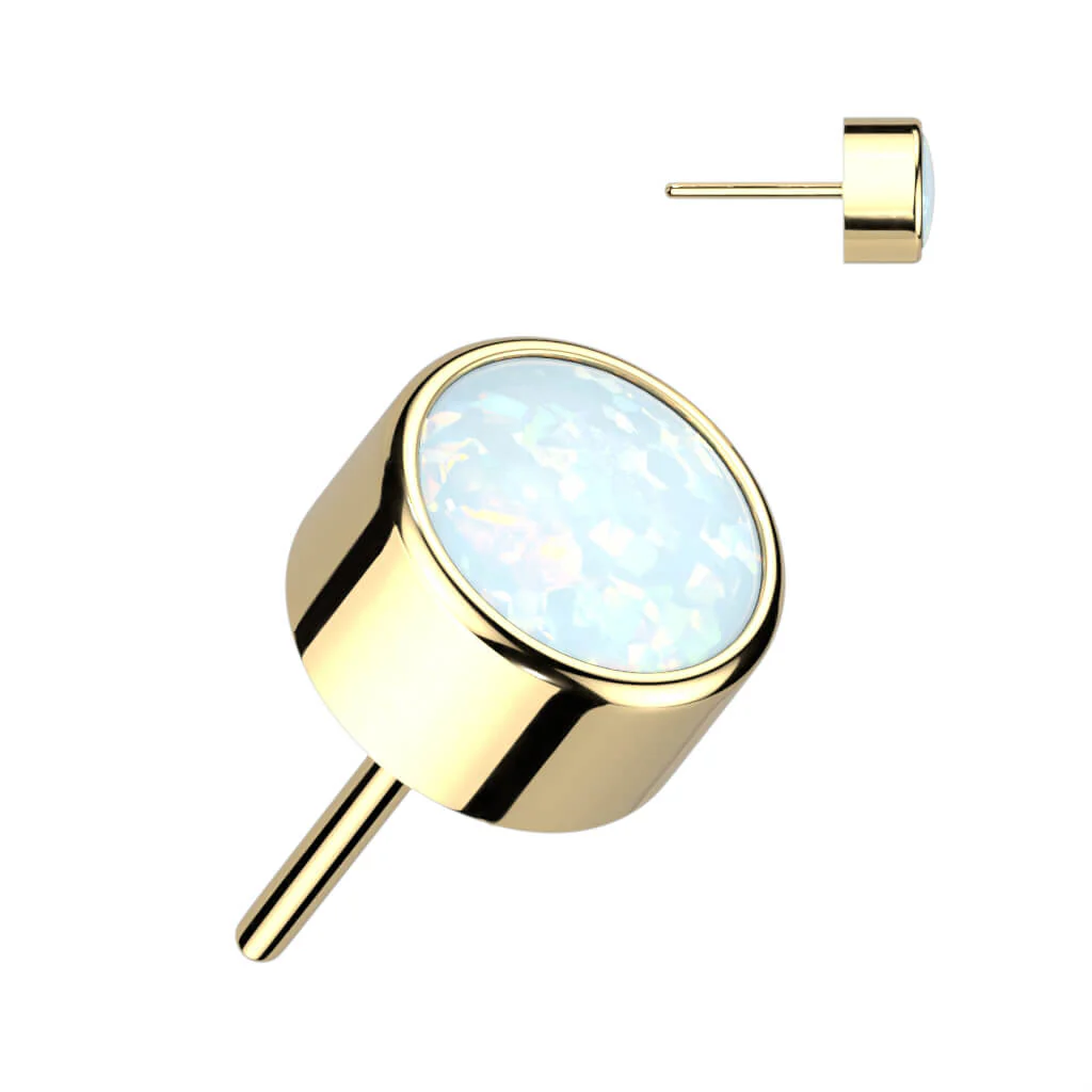 Titanium top zirconia opal bezel setting Push-In - Image 4