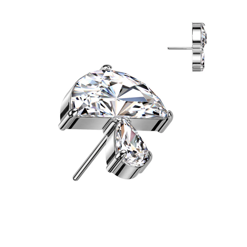 Titanium Top Mushroom Zirconia Push-In - Image 2
