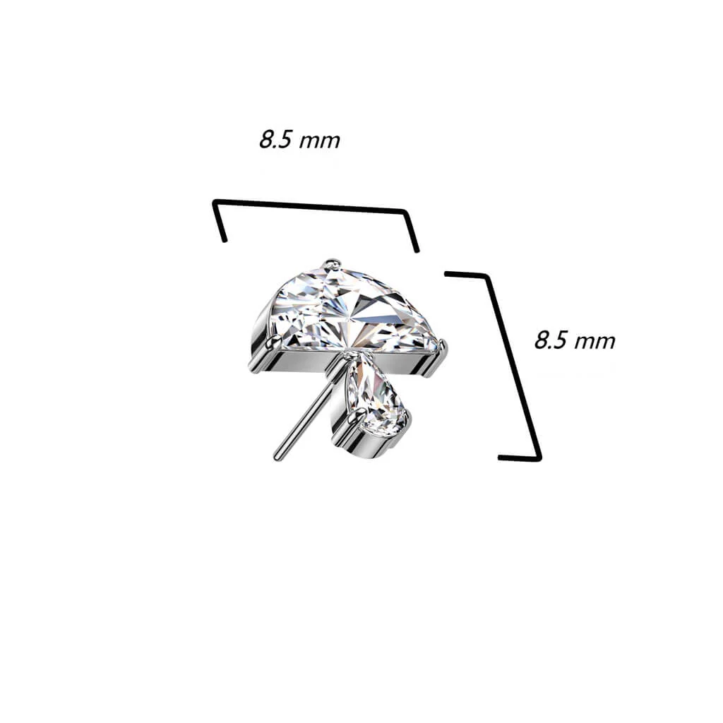 Titanium Top Mushroom Zirconia Push-In - Image 3